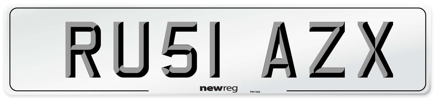 RU51 AZX Number Plate from New Reg